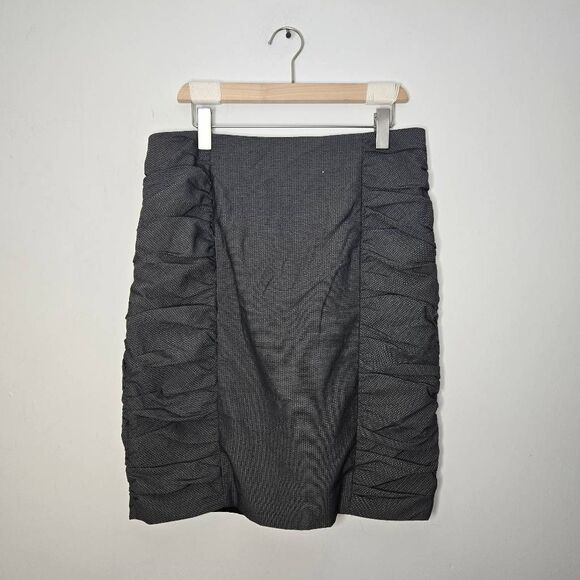 Cartonnier Ruched Pencil Skirt Womens Size 12 Sides Anthropologie - Picture 1 of 5
